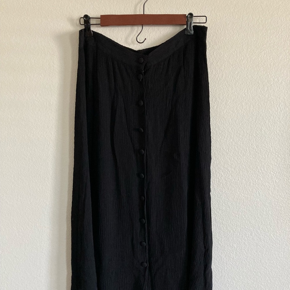 Vintage black button down skirt size large